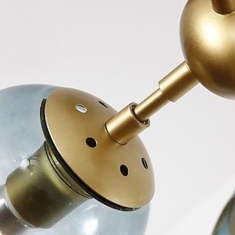 Lampada a sospensione in metallo e vetro in stile europeo moderno a dieci luci, lampadario industriale per decorare l'atrio