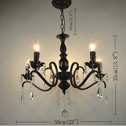 Illuminazione di novità Lampada in ferro battuto in stile europeo Originalità Individualità Decorazione Lampada a candela Lampadario