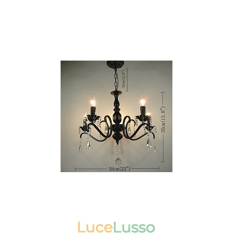 Illuminazione di novità Lampada in ferro battuto in stile europeo Originalità Individualità Decorazione Lampada a candela Lampadario
