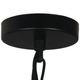 Lampada a sospensione vintage in metallo con paralume in vetro