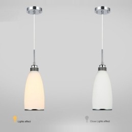 Lampada a sospensione moderna contemporanea in metallo integrata da 1 luce
