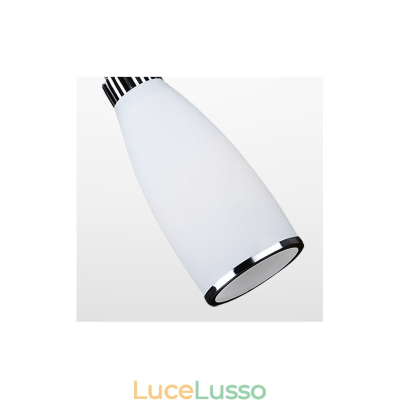 Lampada a sospensione moderna contemporanea in metallo integrata da 1 luce