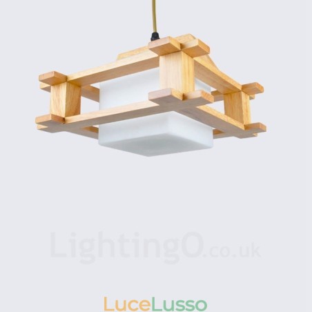 1 lampada a sospensione moderna in stile nordico contemporaneo in legno chiaro con paralume in vetro 1 lampada a sospensione moderna in stile nordico contemporaneo in legno chiaro con paralume in vetro
