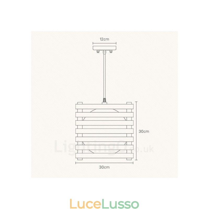 1 lampada a sospensione moderna in stile nordico contemporaneo in legno chiaro con paralume in vetro