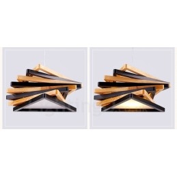 1 lampada a sospensione moderna e contemporanea in legno chiaro con paralume in legno