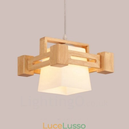 1 lampada a sospensione moderna in stile nordico contemporaneo in legno chiaro con paralume in tessuto 1 lampada a sospensione moderna in stile nordico contemporaneo in legno chiaro con paralume in tessuto