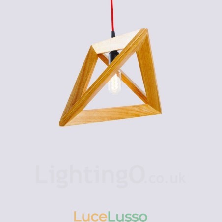 1 lampada a sospensione moderna e contemporanea in legno chiaro con paralume in legno 1 lampada a sospensione moderna e contemporanea in legno chiaro con paralume in legno