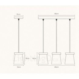 1 lampada a sospensione moderna in stile nordico contemporaneo in legno chiaro con paralume in ferro