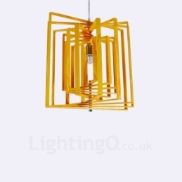 1 lampada a sospensione moderna in stile nordico contemporaneo in legno chiaro con paralume in legno