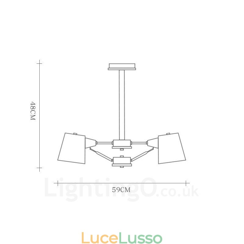 Lampada a sospensione moderna in stile nordico contemporaneo in legno chiaro con paralume in ferro