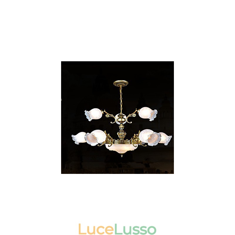 Lampadario Tradizionale Classico Vintage Retro Metallo