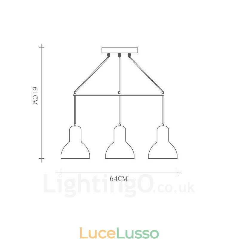 Lampada a sospensione moderna contemporanea in legno a 5 luci con paralume in ferro