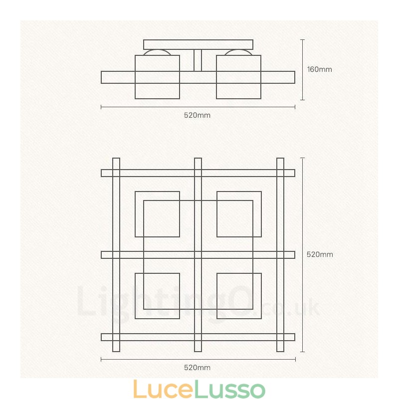 4 luci moderne in stile nordico contemporaneo da soffitto con paralume in vetro