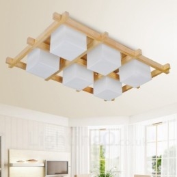 6 luci da soffitto moderne e contemporanee in stile nordico con paralume in vetro