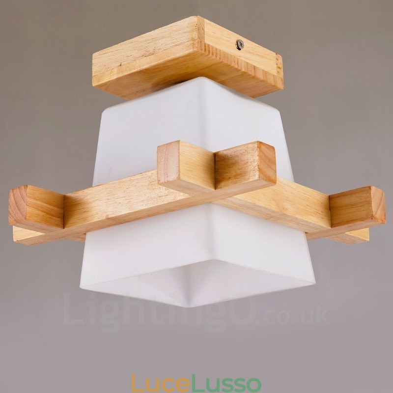 1 luce moderna contemporanea in stile nordico da soffitto con paralume in vetro