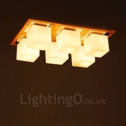 6 luci da soffitto moderne e contemporanee a filo con paralume in vetro