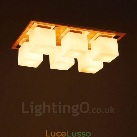 6 luci da soffitto moderne e contemporanee a filo con paralume in vetro 6 luci da soffitto moderne e contemporanee a filo con paralume in vetro