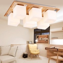 6 luci da soffitto moderne e contemporanee a filo con paralume in vetro