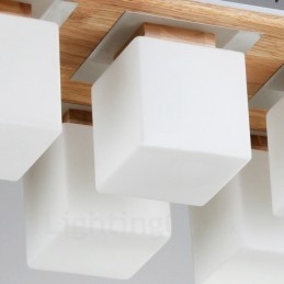 6 luci da soffitto moderne e contemporanee a filo con paralume in vetro