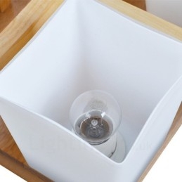 Plafoniere da soffitto moderne e contemporanee a 4 luci con paralume in vetro