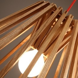 Lampadario Mini Stile Tradizionale Classico Legno Bambù