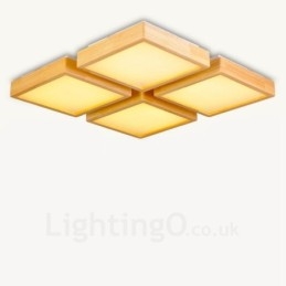 4 luci da soffitto moderne e contemporanee in stile nordico con paralume in acrilico