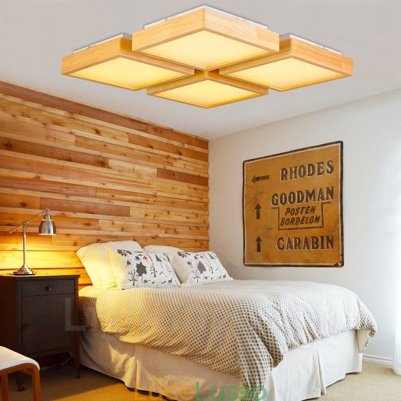 4 luci da soffitto moderne e contemporanee in stile nordico con paralume in acrilico
