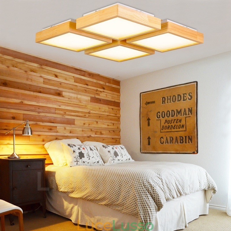 4 luci da soffitto moderne e contemporanee in stile nordico con paralume in acrilico