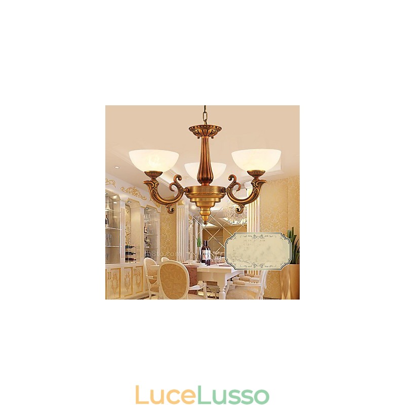 Lampadario in marmo in stile cinese Lampadario in rame pieno
