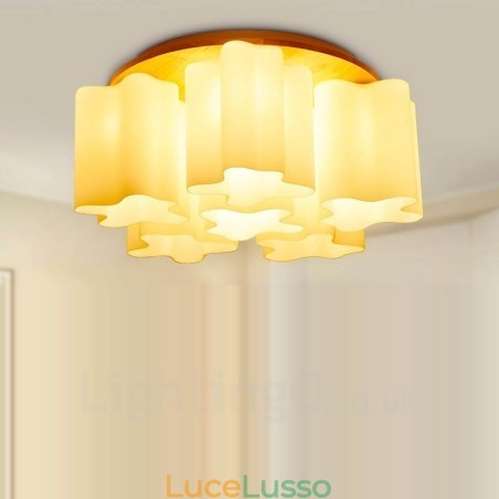 6 luci da soffitto moderne e contemporanee a filo con paralume in vetro 6 luci da soffitto moderne e contemporanee a filo con paralume in vetro