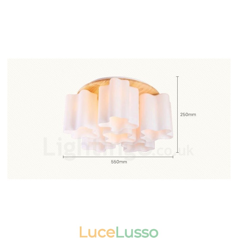 6 luci da soffitto moderne e contemporanee a filo con paralume in vetro