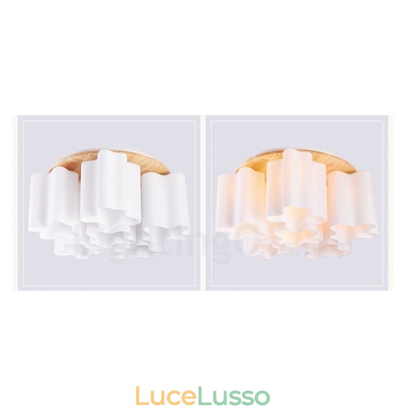 6 luci da soffitto moderne e contemporanee a filo con paralume in vetro