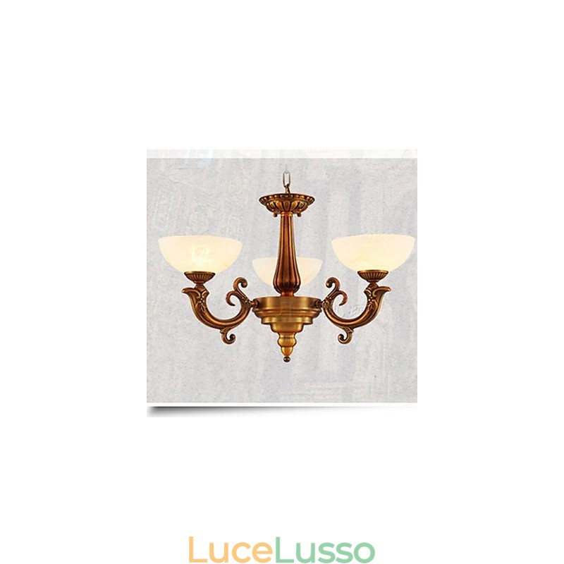 Lampadario in marmo in stile cinese Lampadario in rame pieno