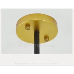 Lampadario a soffitto in stile nordico moderno e contemporaneo a 3 luci con paralume in vetro a sfera bianco e nero
