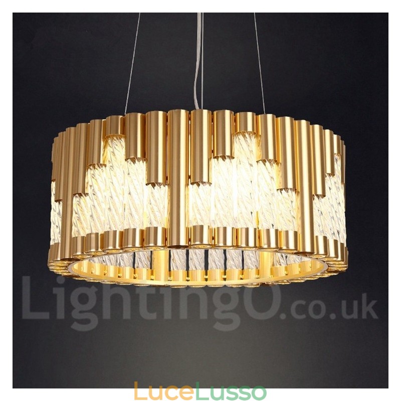 Moderne luci da soffitto contemporanee con placcatura in rame
