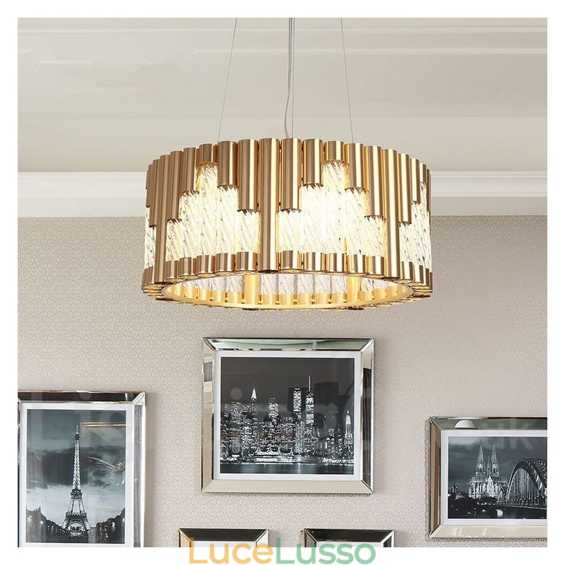 Moderne luci da soffitto contemporanee con placcatura in rame