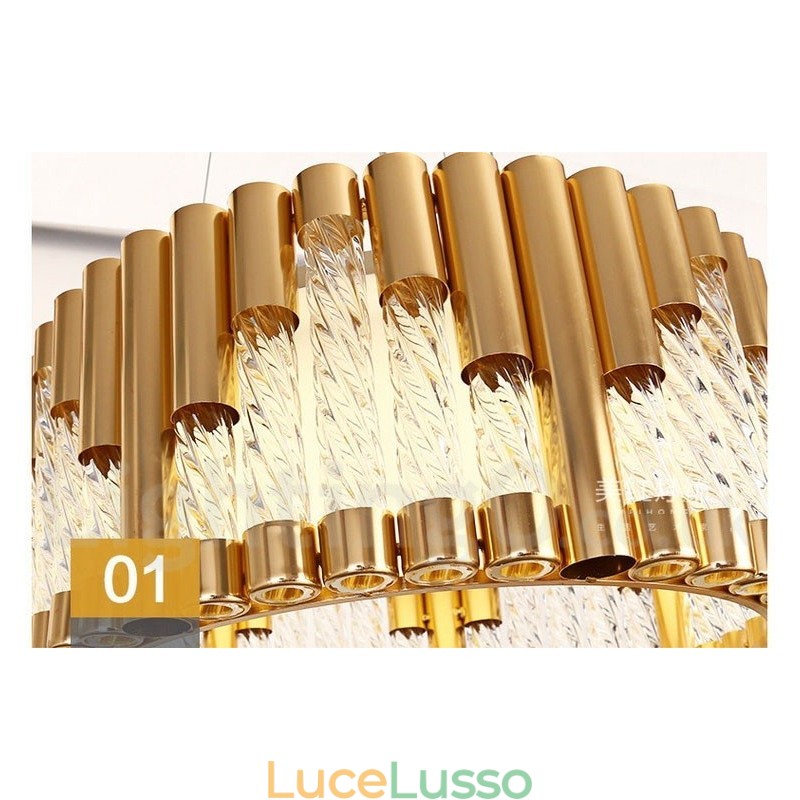 Moderne luci da soffitto contemporanee con placcatura in rame