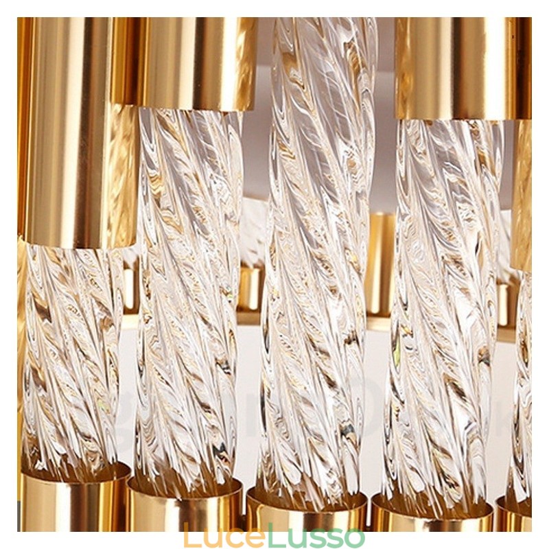 Moderne luci da soffitto contemporanee con placcatura in rame