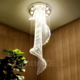 15 luci moderne a sospensione in cristallo per soffitto, lampadari per interni, lampade con lampadine