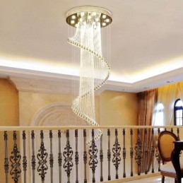15 luci moderne a sospensione in cristallo per soffitto, lampadari per interni, lampade con lampadine