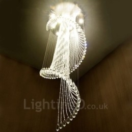 15 luci moderne a sospensione in cristallo per soffitto, lampadari per interni, lampade con lampadine