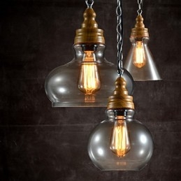 Lampadario a sospensione in metallo stile mini moderno e contemporaneo a 3 luci