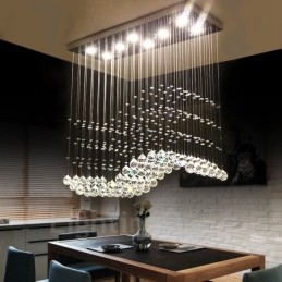Lampadario moderno in cristallo per soffitto, lampadario per interni, lampade e apparecchi di illuminazione