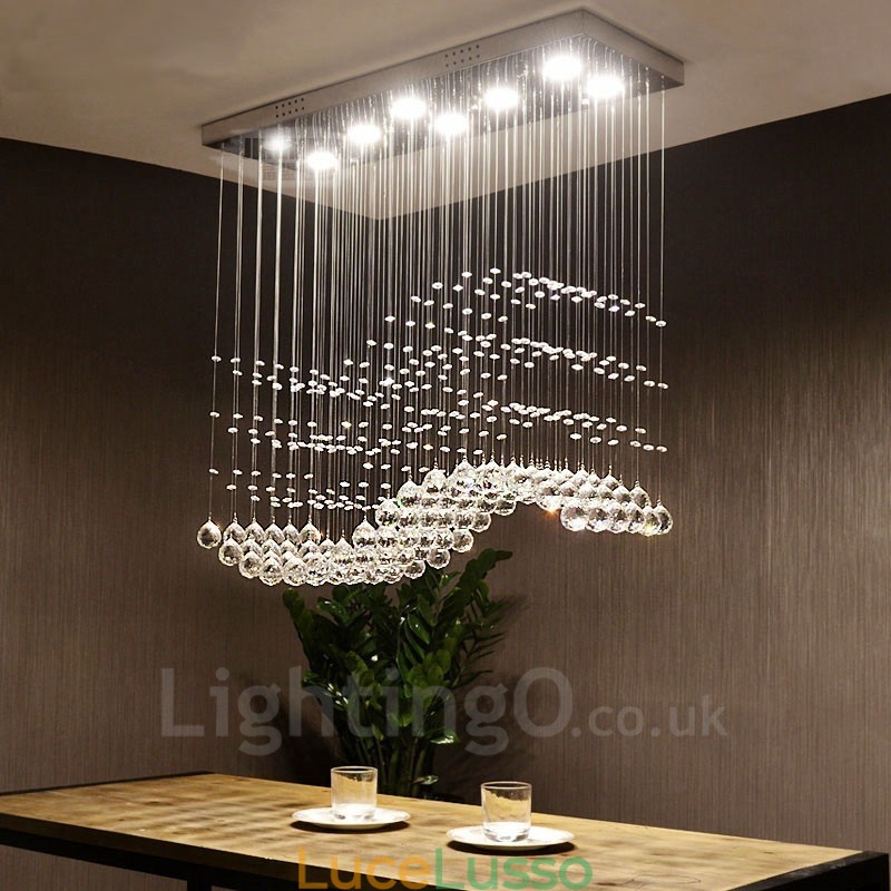 Lampadario moderno in cristallo per soffitto, lampadario per interni, lampade e apparecchi di illuminazione