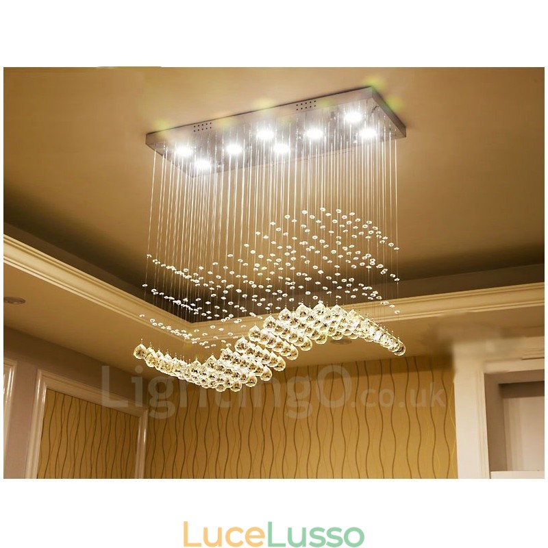 Lampadario moderno in cristallo per soffitto, lampadario per interni, lampade e apparecchi di illuminazione