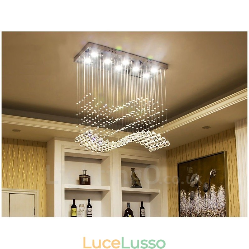 Lampadario moderno in cristallo per soffitto, lampadario per interni, lampade e apparecchi di illuminazione