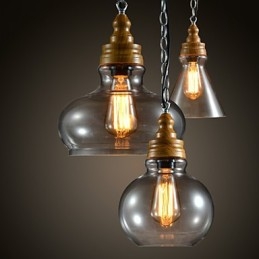 Lampadario a sospensione in metallo stile mini moderno e contemporaneo a 3 luci