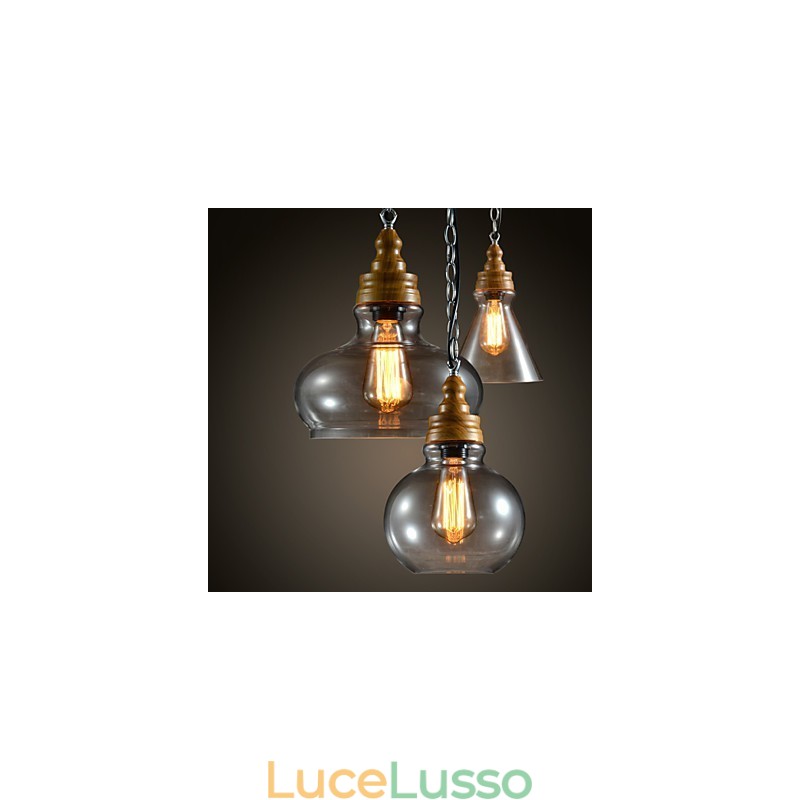 Lampadario a sospensione in metallo stile mini moderno e contemporaneo a 3 luci