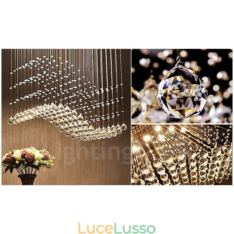 Lampadario moderno in cristallo per soffitto, lampadario per interni, lampade e apparecchi di illuminazione