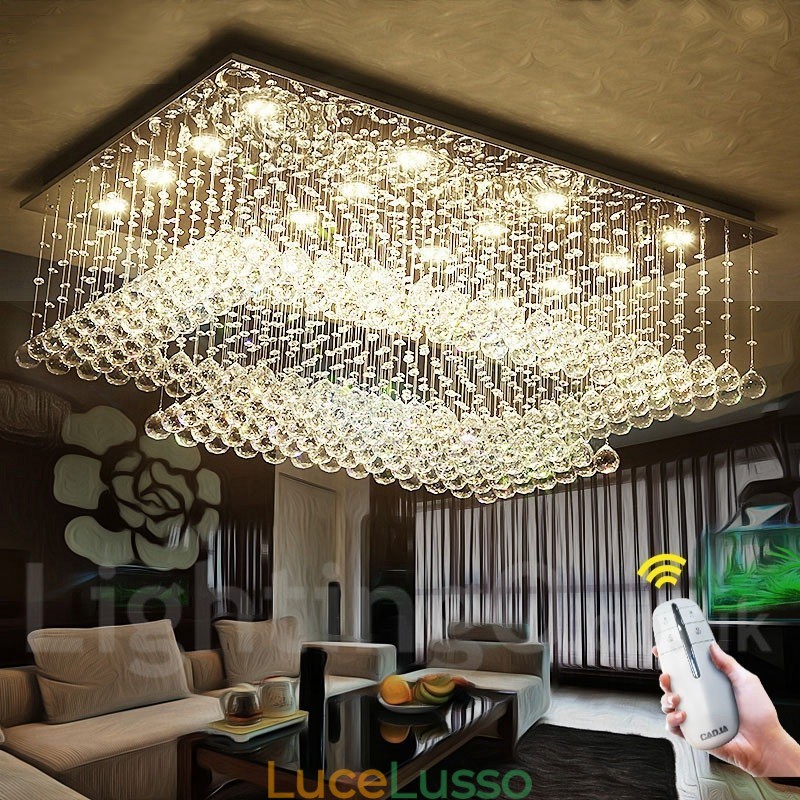 Lampadario moderno in cristallo per soffitto, lampadario per interni, lampade e apparecchi di illuminazione